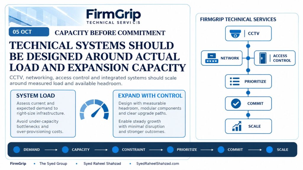 FirmGrip: Technical Systems Should Be Designed Around Actual Load and Expansion Capacity